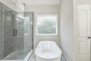 Rain glass bathroom window